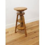 Pine artist revolving stool.