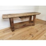 Early 20th C. pine work bench.
