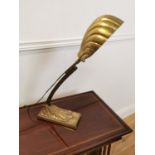 Early 20th C. brass desk lamp.