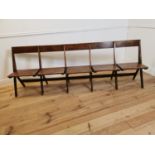 1940s oak folding bench.