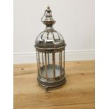 Decorative metal and glass lantern.