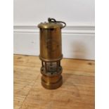 Early 20th C. brass miners lamp.