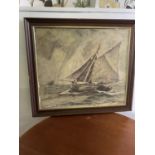 P Oakley Sailing Oil on Canvas