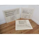 Set of three survey maps of the River Shannon.