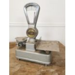 Set of 1950s kitchen scales.