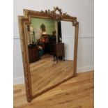 19th C. decorative gilt wood over mantle mirror.