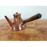 19th C. French copper coffee or chocolate pot.