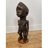 Hand carved African Luba statue.