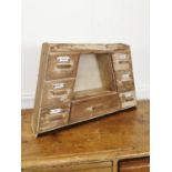 Early 20th C. painted pine herb drawers.