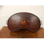 Edwardian mahogany serving tray.