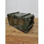Early 20th C. painted pine tool box.
