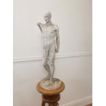 19th C. plaster anatomical flayed figure.