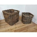 Two good quality wicker baskets.