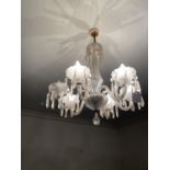 19th. C. Waterford Crystal cut glass six branch chandelier