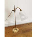 Early 20th C. brass desk lamp.