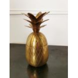 Unusual brass Pineapple ice bucket.