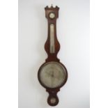 Georgian mahogany four glass banjo barometer.