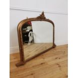 19th C. gilt over mantle mirror.