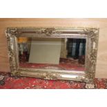 Wall mirror with silvered gold frame