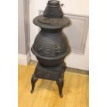 Cast iron pot bellied stove
