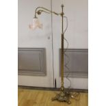 Brass standard lamp