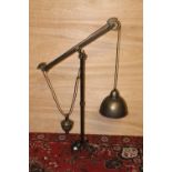 Metal adjustable angle poise lamp