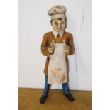 Small carved wooden model of a Chef