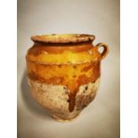 Rare 18th glazed terracotta Confit pot