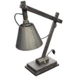 Metal angle poise desk lamp.