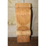 Mahogany corbel with scroll decoration