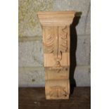 Mahogany corbel decorated with scroll and acanthus leaf