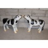 Resin models of a pair of calves