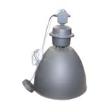 Grey metal ceiling light.