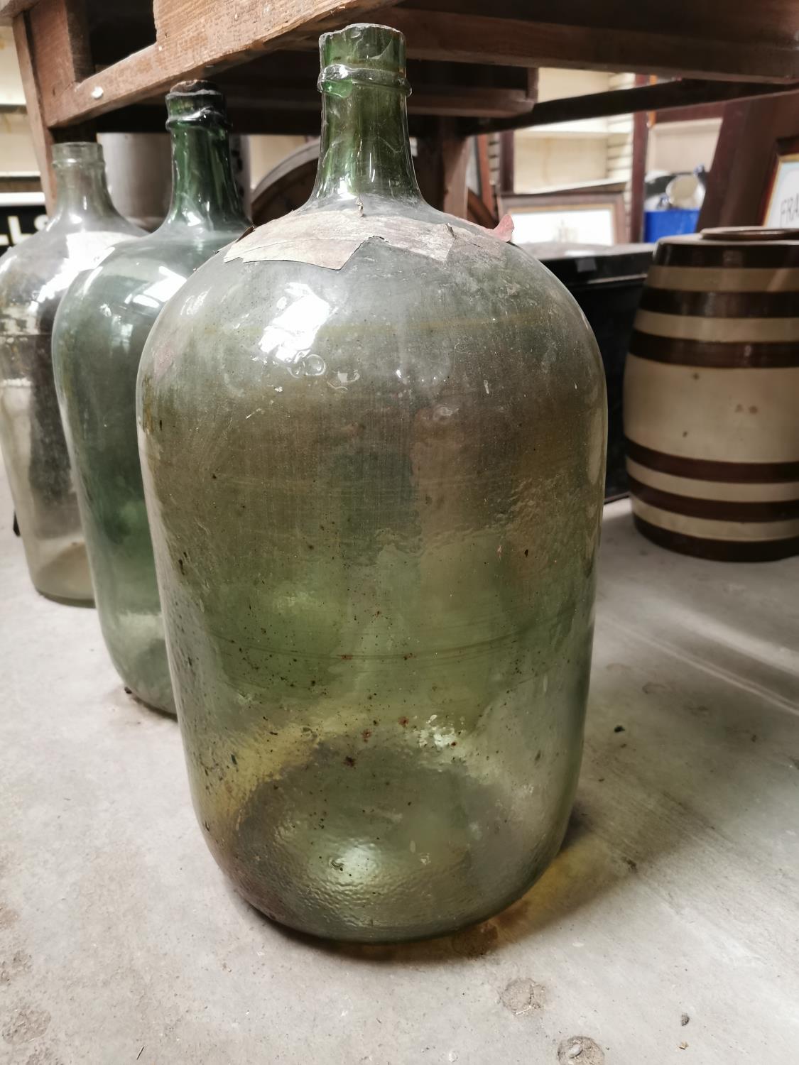 Three 19th C. glass chemist jars. - Image 2 of 2
