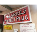 Smoke Clarke's Perfect Plug cigarettes framed enamel