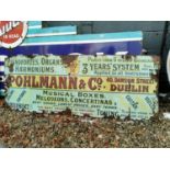 Enamel Pohlmans and Co 40 Dawson Street Dublin advertising sign