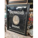 Rare Guinness Stout framed enamel advertising sign