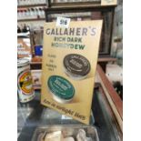 Gallaher's tin plate advertising sign.
