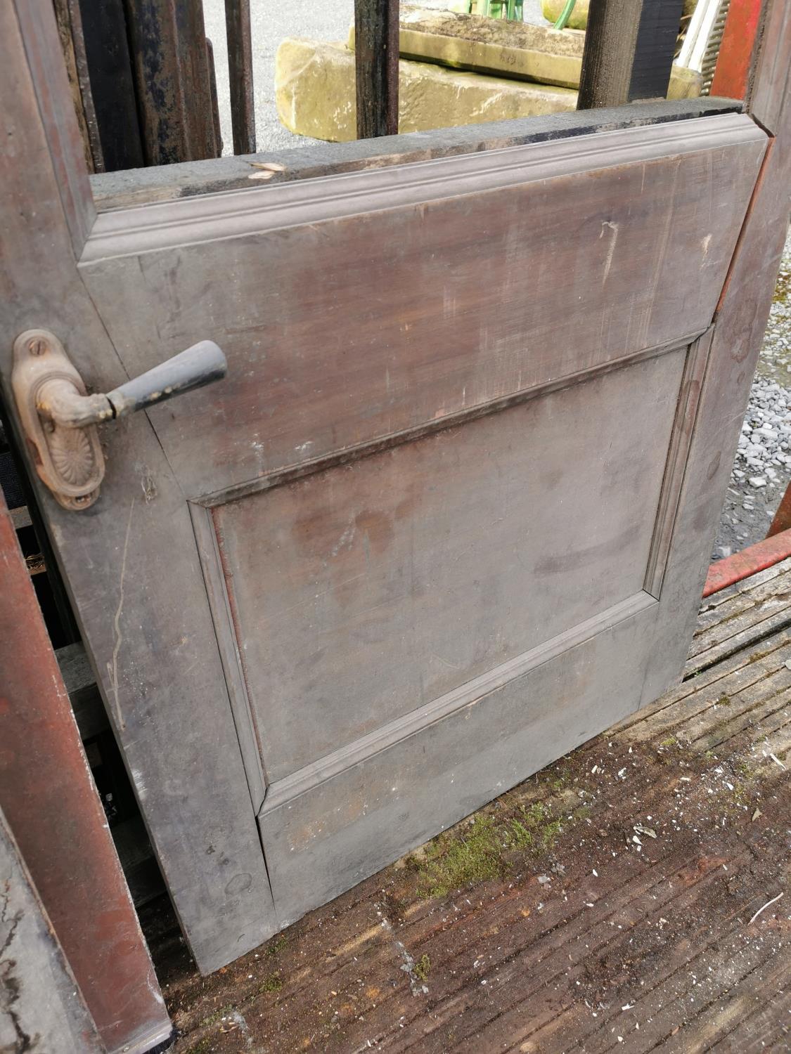 Large collection of painted pine panelled doors. - Image 7 of 8