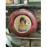 Rare Mitchell's Maid of Honour tin plate advertising sign