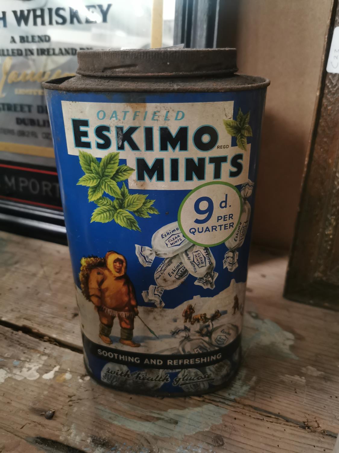 Eskimo Mints Advertising Tin - Image 2 of 3