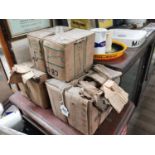 Two boxes of early 20th. C. of used Chemist's jars and bottles