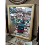 Framed Murphy's Irish Whiskey advertising mirror