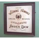 Williams Famous Tullamore & Arden Dew Irish Whiskey advertising mirror