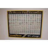 350 Grand Prix Victories Good Year framed advertising print