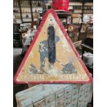 Early 20th C. tin plate road sign