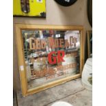 Rare framed George Roe and Co Pot Still Whiskey advertising Mirror