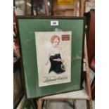 Lutona Cocoa framed advertising print.