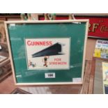 Framed Guinness for Strength advertisement.