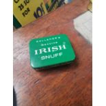 Gallaghers Genuine Irish Snuff advertising tin.